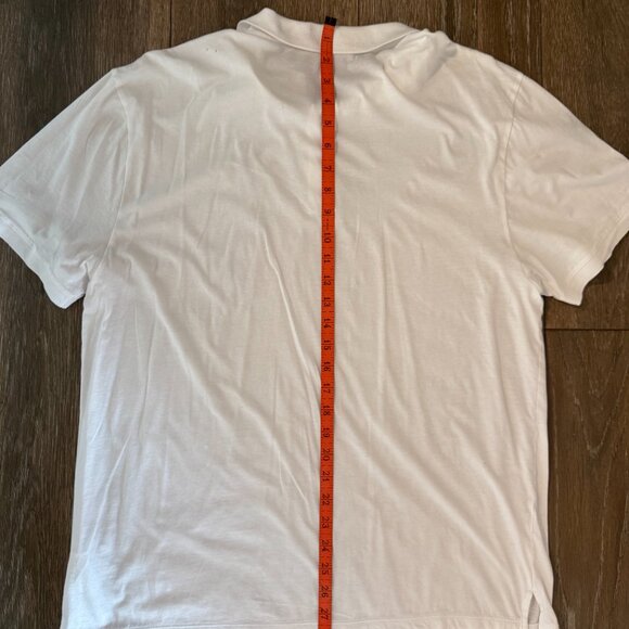 James Perse men's white preppy 100% cotton, short sleeve polo shirt size 3/L - Picture 7 of 10